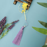 Maxbell Antique Gold Carved Apricot Leaf Bookmark with Tassel Book Lovers Gift - Aladdin Shoppers