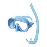Maxbell Snorkel Set Wide View Diving Mask Adults Snorkeling Gear for Diving Swimming Blue