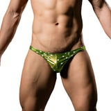 Maxbell Men's Sexy Underwear Sexy Thongs Bronzing Ordinary Stars Green-S - Aladdin Shoppers