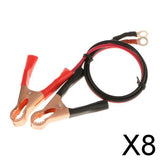 Maxbell 8x1 Pair Car 50AMP Battery Alligator Clips Clamp Cable for High-Power Inverter