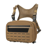 Maxbell Chest Rig Vest Pack Keys Tools Phone Holder Sports Running Outdoor Chest Bag Brown