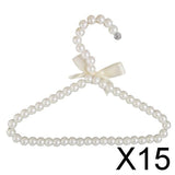 Maxbell 15xBeaded Metal Clothes Trousers Hanger Hook for Children White