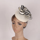 Maxbell Womens Wedding Bridal Veil Fascinator Hats Headpieces Hair Clip Headband White