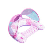 Maxbell Pool Float with Canopy with Cup Holder Compact Lounger for Lake Summer Beach pink