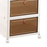 Maxbell Storage Box Stackable Box for Closet Cabinet for Ankle Boots Women Dorm 2 Tier with Wheels