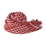 Maxbell 3xOutdoor Arabic Scarf for Women and Men Head Neck Wrap Desert Keffiyeh Turban red