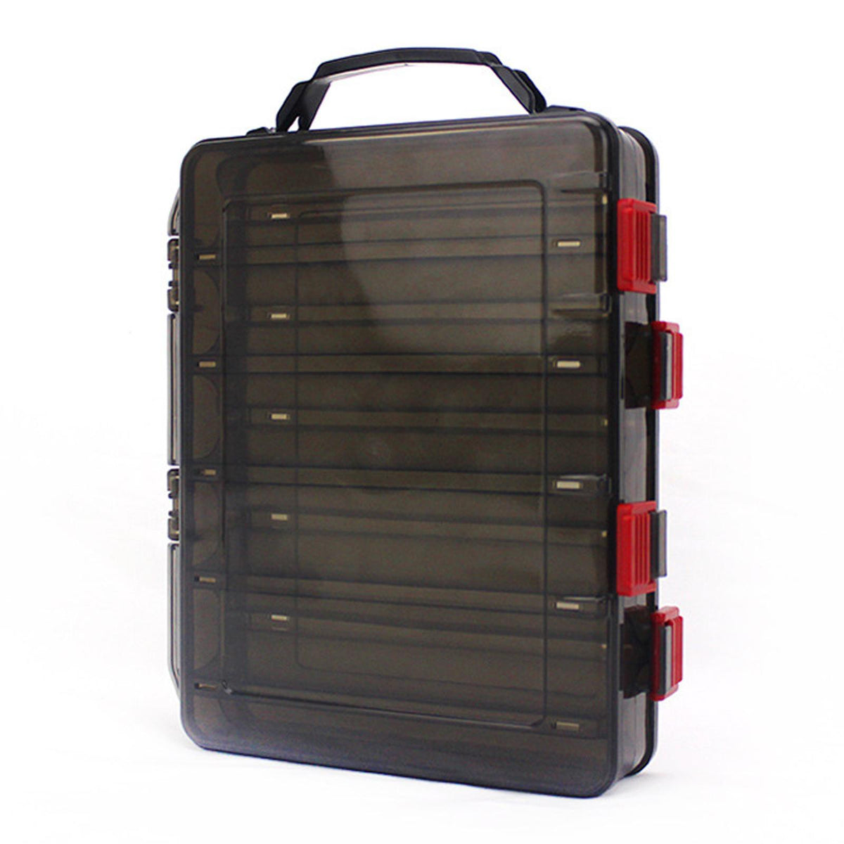 Maxbell Fishing Tackle Box Squid Jig Hooks Box Portable Double Sided 10 Compartments