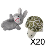 Maxbell 20xHare & Tortoise Finger Puppets Plush Baby Kids Educational Hand Toys
