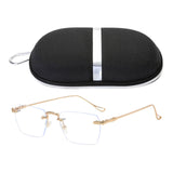 Maxbell Maxbell Game Eyeglasses Fashion Portable Practical Clear Eye Glasses Women Golden