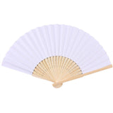 Maxbell 50Pcs Blank Paper Fans Folding Fan for Children Crafts Festival Paper Crafts Set A