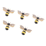 Maxbell 10 Pieces Mixed Bee Rhinestone Flatback Buttons Scrapbooking Embellishments