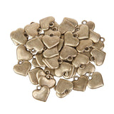 Maxbell Maxbell 50Pcs Antique Bronze Heart Pendant Pattern Charms DIY Jewelry Findings