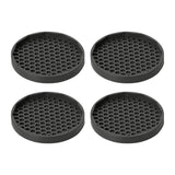 Maxbell 4 Pieces Rubber Caster Cups Protect Any Flooring Anti Sliding Furniture Pads 10cmx0.4cm