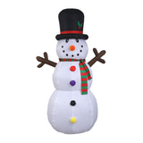 Christmas Inflatable Snowman with Scarf and Hat Funny Lighted Giant Snow Man