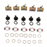 Maxbell 5 Pack Heavy Duty Rocker Toggle Switch 15A 250V SPST 2 Pin ON/OFF Switch With Waterproof Boot Cap Cover - Aladdin Shoppers
