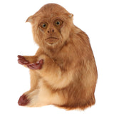 Maxbell 2pcs Lifelike Kneeling Monkey Statue Indoor Outdoor Ornament Model Figure