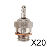 Maxbell 20xUniversal Steel 70117 Glow Plug Spark Plug for 1/10 HPI HSP RC Car Boat