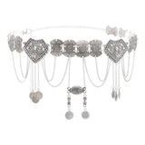 Maxbell 5xFashion Women Waist Chain Belly Dance Belt Costume Tassels Girls Alloy Silver