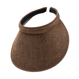 Maxbell Sun Visor Hat Comfortable Lightweight Clip on Visor for Tennis Beach Cycling Brown