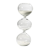 Maxbell Spherical Sand Timer Creative Desktop Ornament for Desk Decor Bedroom Office White Sand