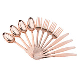 60 xDisposable Plastic Forks Spoons Knifes Party Decorations Rose Golden