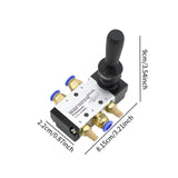 Maxbell Pneumatic Manual Control Valve Good Sealing Easy to Use Lightweight Fittings PC6 02