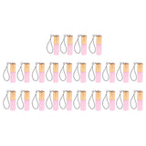 Maxbell Maxbell 24 Pieces Refillable Glass Roller Essential Oil Bottles Pendant 5ml Pink