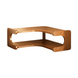 Maxbell Desktop Corner Organizer Shelf Wood Shelf for Apartment Hotel Dressing Table 35x35x13cm
