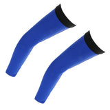 Maxbell Cycling Golf Arm Sleeves Sun UV Protection Bicycle Arm Warmers White&Blue