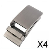 Maxbell 4xRectangle Automatic Buckle for 30-31mm Belt Men Pants Belt Buckles Belt Head Matte Silver