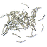 Maxbell 200Pcs Brass Curved Twist Bar Connector Jewelry Making Findings White K&Gold