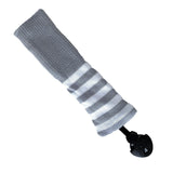 Maxbell Golf Iron Head Covers Head Shaft Protector Knitted Gift Grey White Stripe - Aladdin Shoppers