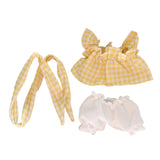 Maxbell 3Pcs Mini 6 inch Doll Clothes Gift Doll Dress Outifits for Pendant Doll Kids yellow