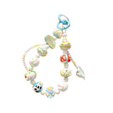 Maxbell Beaded Keychain Charm Beads Women Hanging Ornament Key Chain Engagement Gift Blue