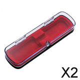 Maxbell 2xTweezers Organizer Case Packing Box Storage Case Pen Display Box Red