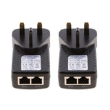 Maxbell 2Pieces UK Plug Poe Power Supply 48V 0.5A Over Ethernet Switch Router