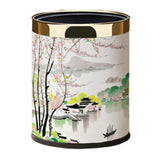 Maxbell Trash Can 10L Stylish Decorative Wastebasket for Bedroom Living Room Kitchen Style B