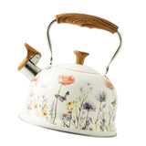 Maxbell Loud Whistle Kettle Floral Pattern Cooker Tea Kettle for Outdoor Camping BBQ