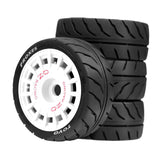 Maxbell 4 Pieces RC Wheels Tires Upgrade Easy Installation Accessories for 1:10 XV02 White