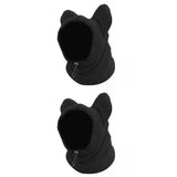 Maxbell 2pcs Dog Winter Hat and Scarf Set Soft Ears Hoodie S and M