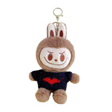 Maxbell Plush Doll Keychain Creative Character Ornament for Key Purse New Year Gifts Brown