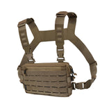 Maxbell Chest Pack Polyester Nylon Chest Rig Pouch for Hunting Rock Climbing Cycling Brown