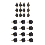 Maxbell 12 Pair Black PU High Heel Plates Shoes Heel Replacements Repair Tips Taps