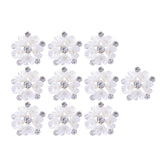 Maxbell 10 Pieces Flower Rhinestone Flatback Embellishments Wedding Shoes