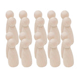 Maxbell 20 Piece 43mm Girl Blank DIY Wood People Peg Dolls Wedding Cake Topper Craft - Aladdin Shoppers
