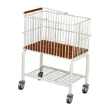 Maxbell Laundry Cart with Detachable Storage Basket for Sorting Dirty Clothes 2 in 1 Black Wheels