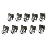 Maxbell 4x10 Piece Motorbike M6/6mm Body Fairing Bolts Fastener Clips for Honda Silver