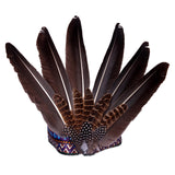 Maxbell Native American Indian Headwear Feather Headdress for Mardi Gras Fancy Dress