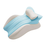 Maxbell Memory Cotton Bed Wedge Pillow Headboard for Side Sleeping Reading Home Blue Gray