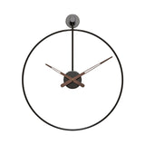 Nordic Wall Clock Non Ticking Decorative for Kitchen Coffee Shop Living Room Black